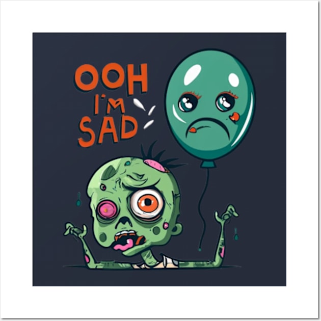 sad zombie Wall Art by wassim store